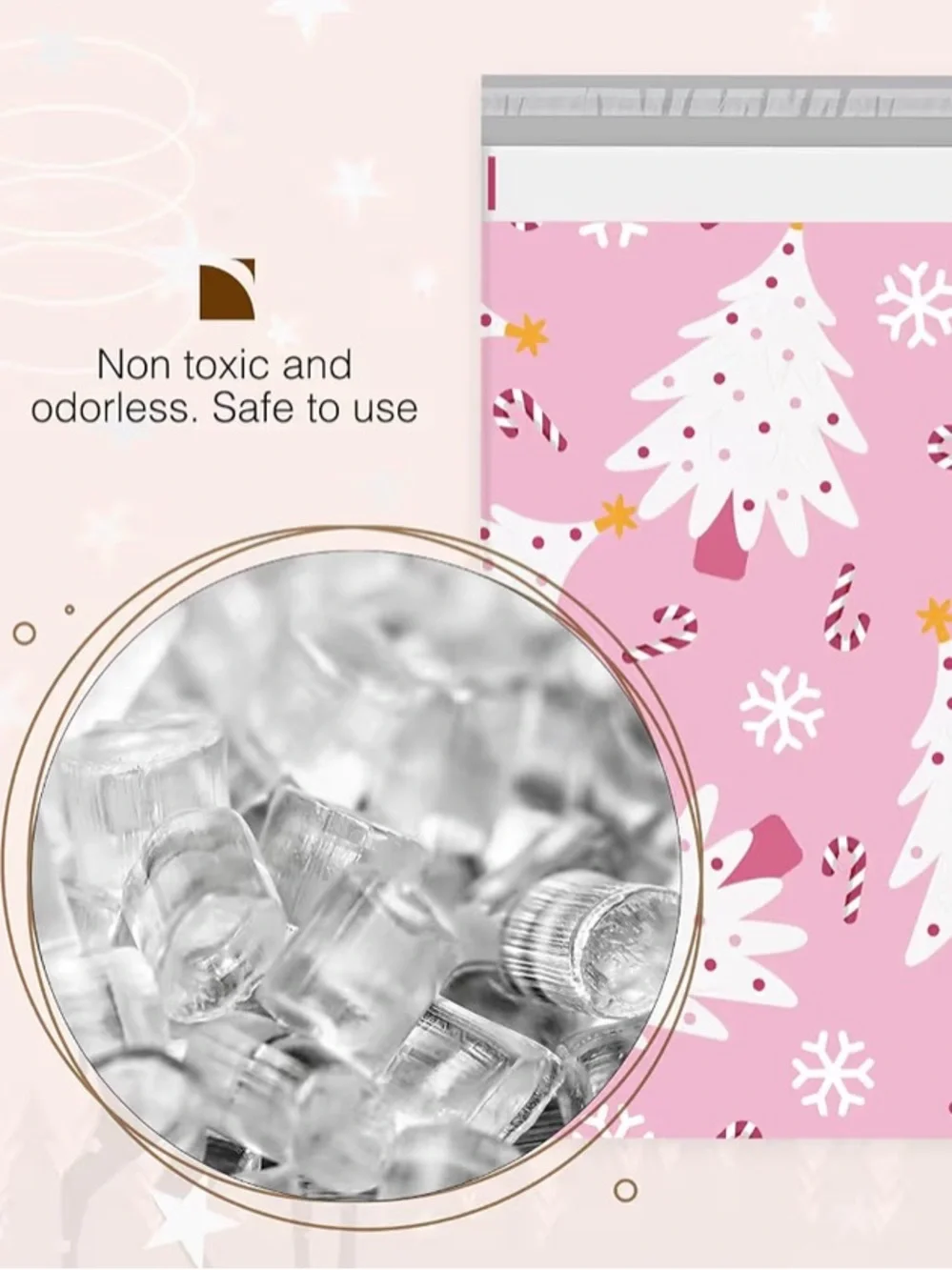 NEW! 20 Pink Holiday Trees Poly Mailers 10 x 13 inch